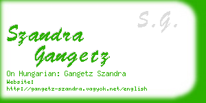 szandra gangetz business card